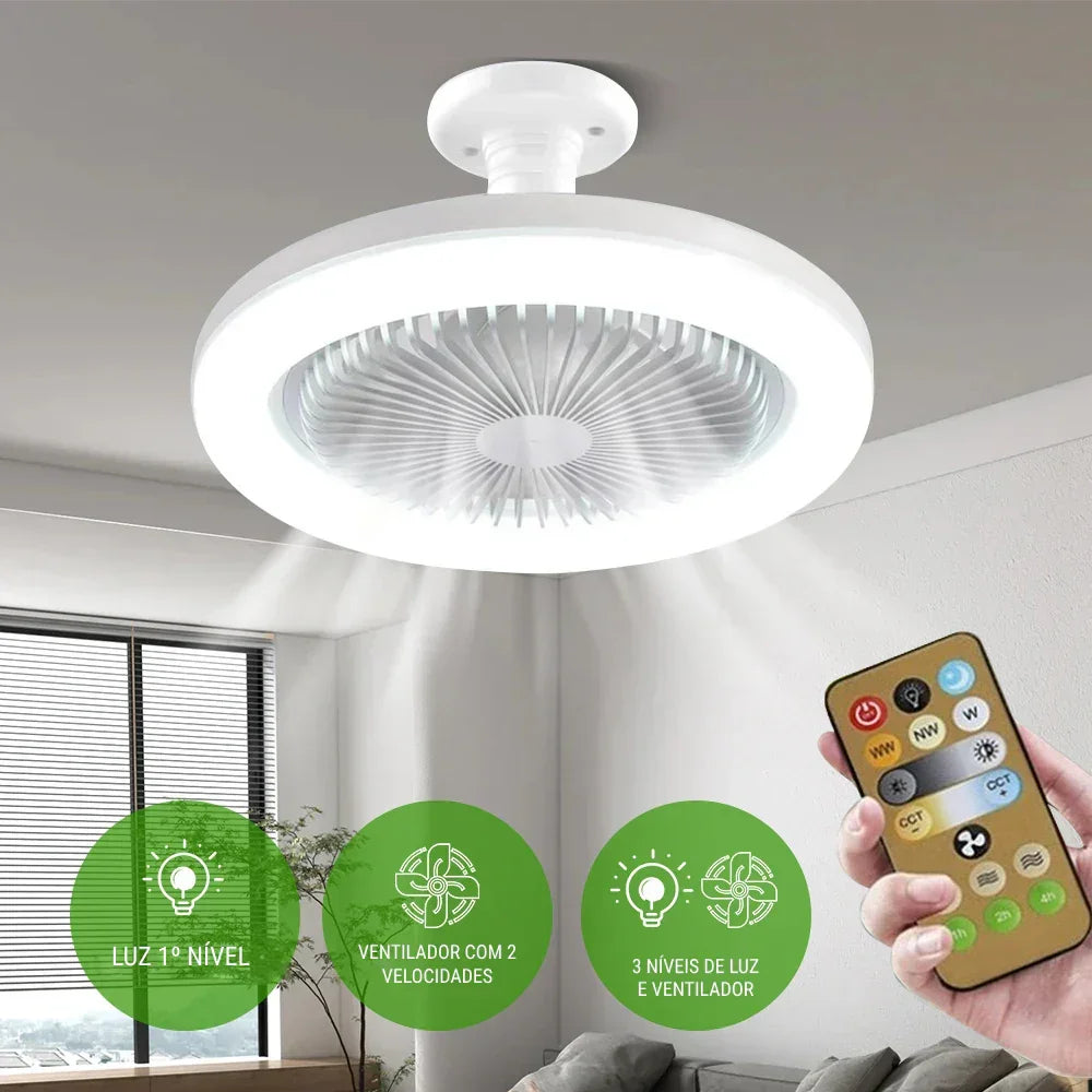 Ventilador de Techo LED con Luz y Control Remoto - Vendra