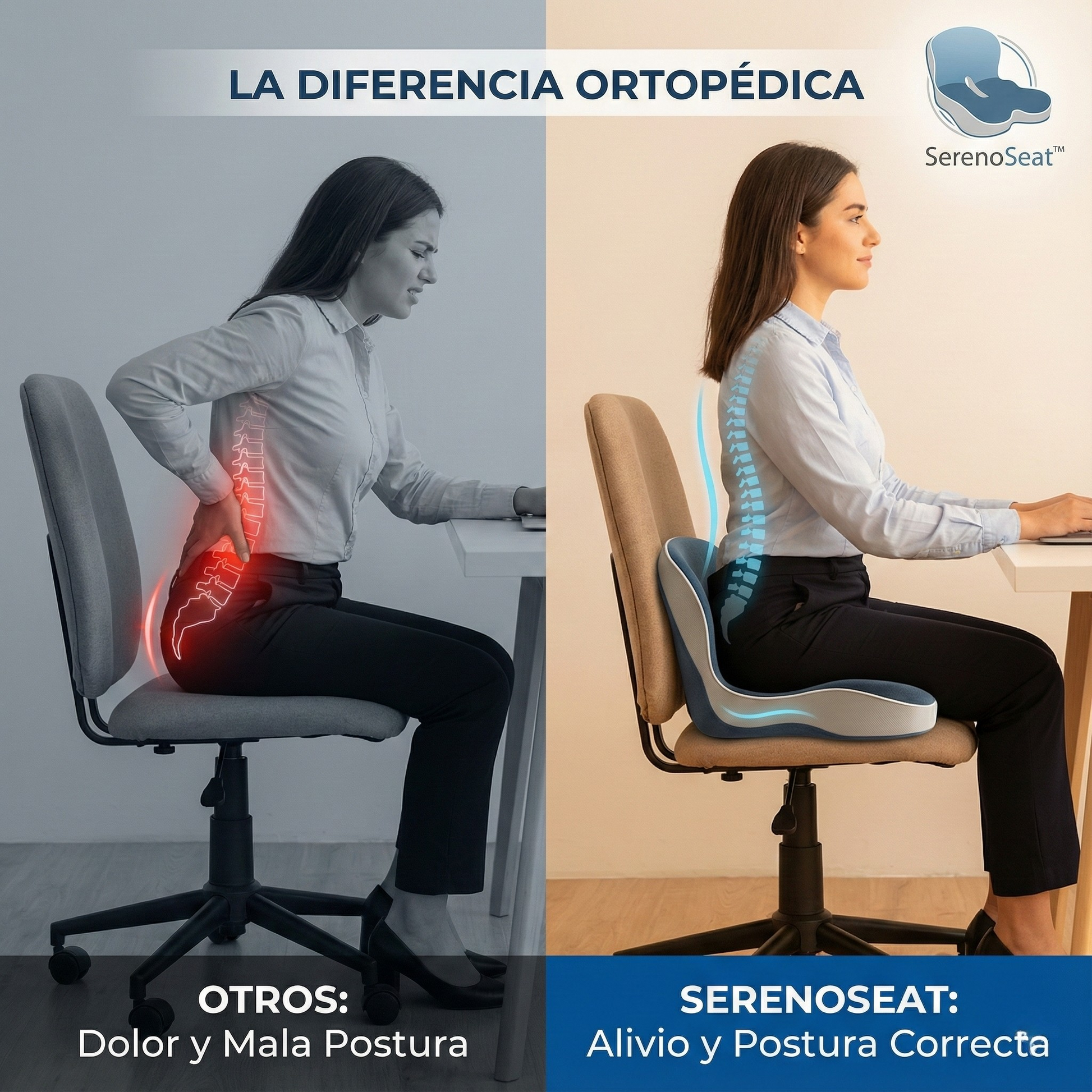 El descanso que alivia. El confort que te abraza. Ideal para casa, oficina o largas horas sentado. - Vendra